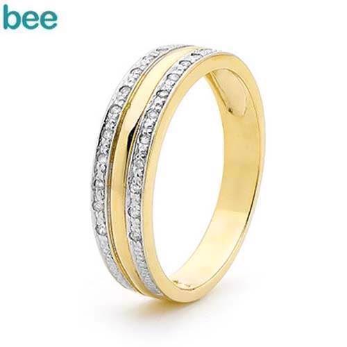 Image of 9 kt guld Diamond Set Dress fingerring blank fra Bee Jewelry